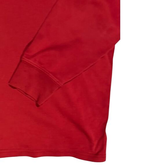 Lands' End Traditional Fit Red Long Sleeve Polo Shirt - Picture 2 of 4